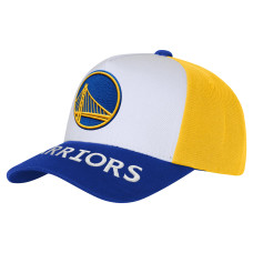 Детская бейсболка Golden State Warriors Outerstuff White/Royal Logo Three Pro Pinch Pre-Curved