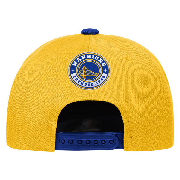 Детская бейсболка Golden State Warriors Outerstuff White/Royal Logo Three Pro Pinch Pre-Curved