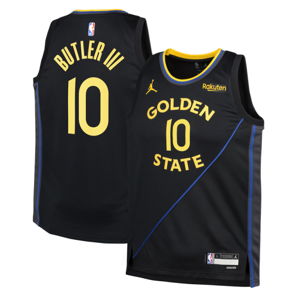 Детская джерси Golden State Warriors Jimmy Butler III Jordan Brand Black Swingman - Statement Edition