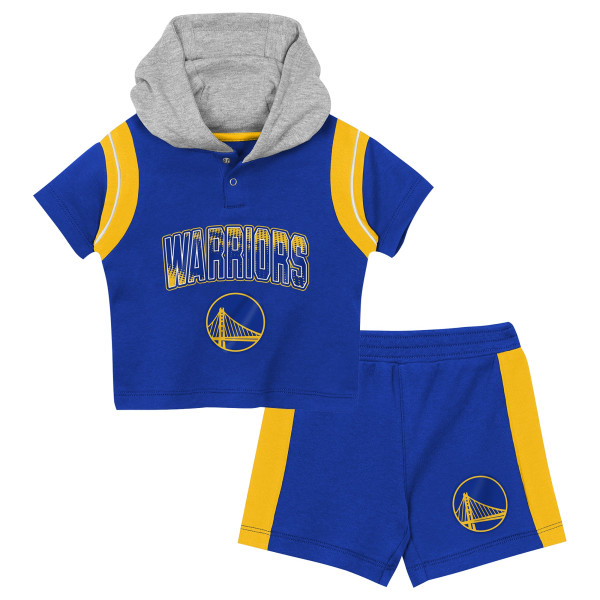 Толстовка для дошкольника Golden State Warriors Outerstuff Royal Get Back Short Sleeve & Shorts Two-Pack Set