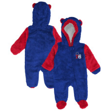для малыша Philadelphia 76ers Outerstuff Royal Stay Napping Fleece Bunting Full-Zip Sleeper