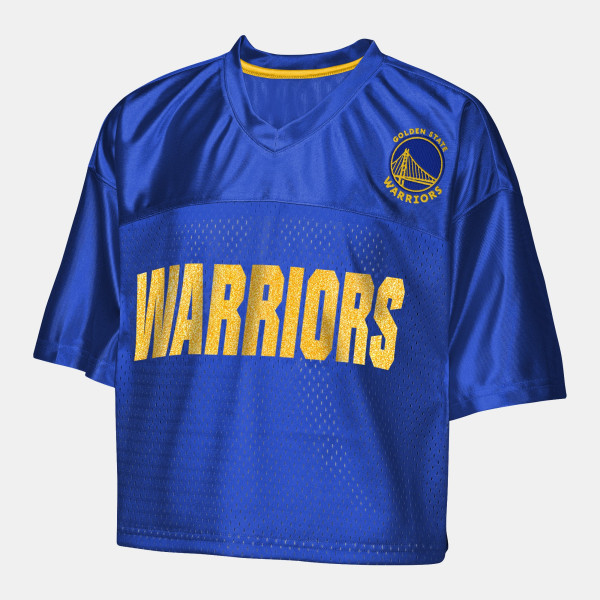 Детская футболка Girls Golden State Warriors Outerstuff Royal Points in Paint Crop V-Neck