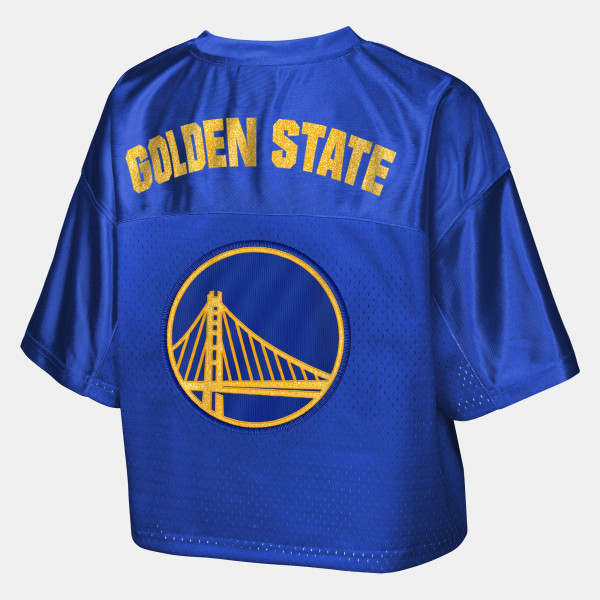 Детская футболка Girls Golden State Warriors Outerstuff Royal Points in Paint Crop V-Neck