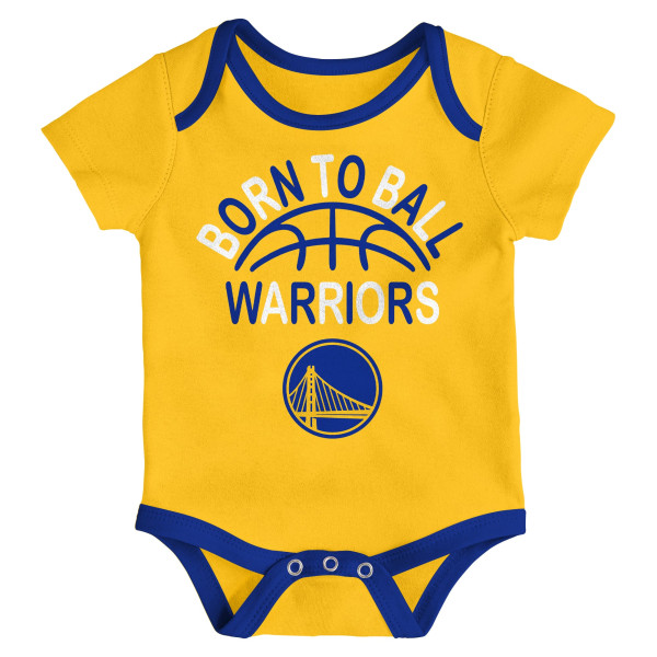 для малыша Golden State Warriors Outerstuff Born To Ball 3-Pack Bodysuit Set