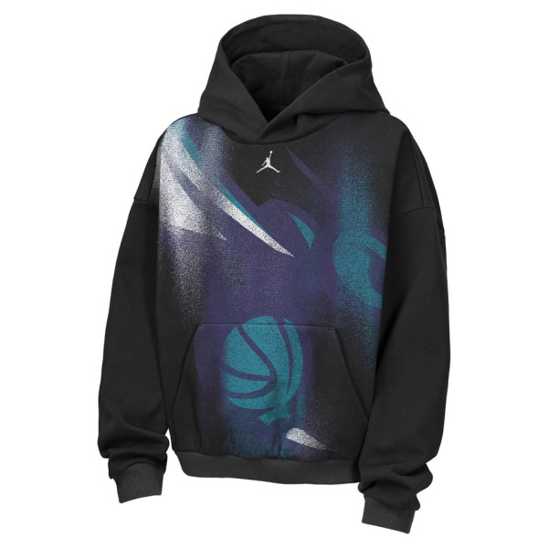 Детская толстовка Charlotte Hornets Jordan Brand 2026 Standard Issue Practice Icon Fleece - Black