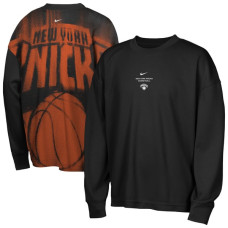 Детская футболка с длинным рукавом New York Knicks Nike 2026 Standard Issue Pre-Game Performance - Black