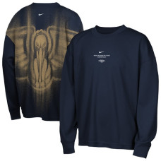 Детская футболка с длинным рукавом New Orleans Pelicans Nike 2026 Standard Issue Pre-Game Performance - Navy