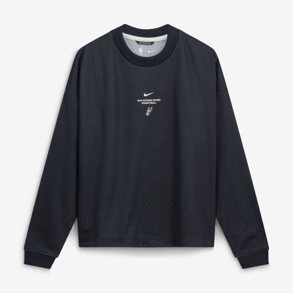 Детская футболка с длинным рукавом San Antonio Spurs Nike 2026 Standard Issue Pre-Game Performance - Black