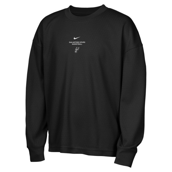 Детская футболка с длинным рукавом San Antonio Spurs Nike 2026 Standard Issue Pre-Game Performance - Black