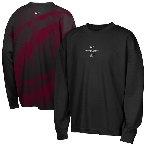 Детская футболка с длинным рукавом Cleveland Cavaliers Nike 2026 Standard Issue Pre-Game Performance - Black