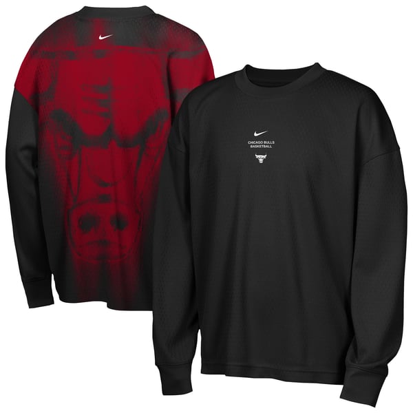 Детская футболка с длинным рукавом Chicago Bulls Nike 2026 Standard Issue Pre-Game Performance - Black