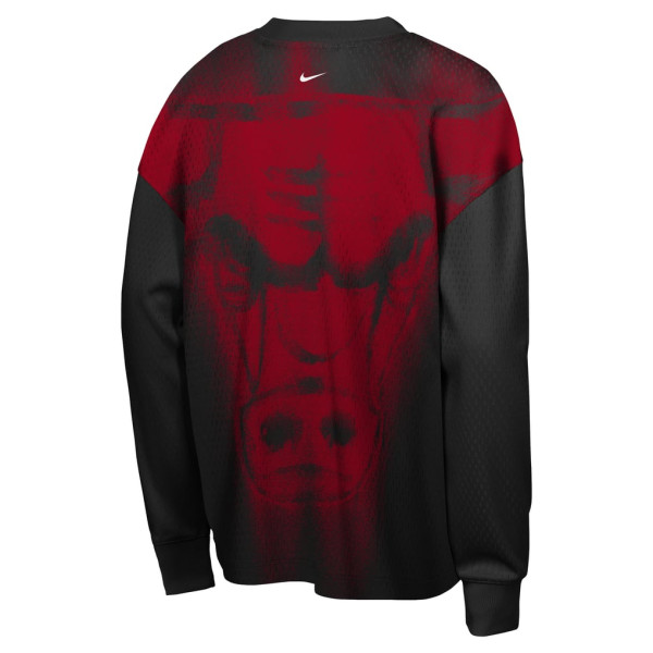 Детская футболка с длинным рукавом Chicago Bulls Nike 2026 Standard Issue Pre-Game Performance - Black