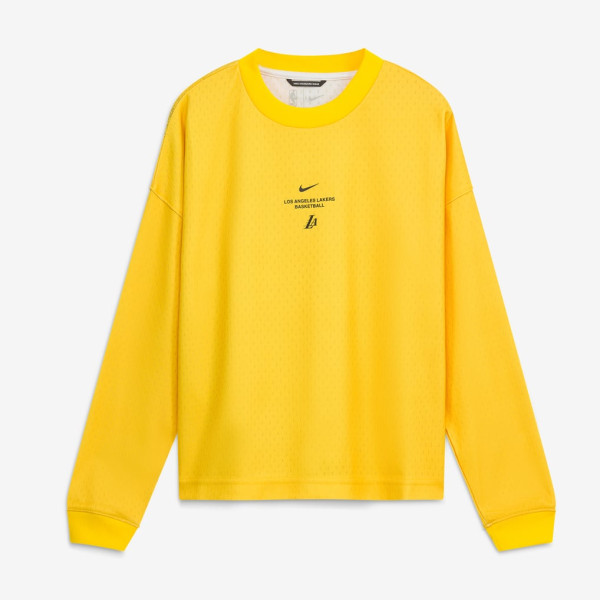 Детская футболка с длинным рукавом Los Angeles Lakers Nike 2026 Standard Issue Pre-Game Performance - Gold