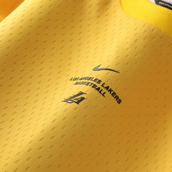 Детская футболка с длинным рукавом Los Angeles Lakers Nike 2026 Standard Issue Pre-Game Performance - Gold