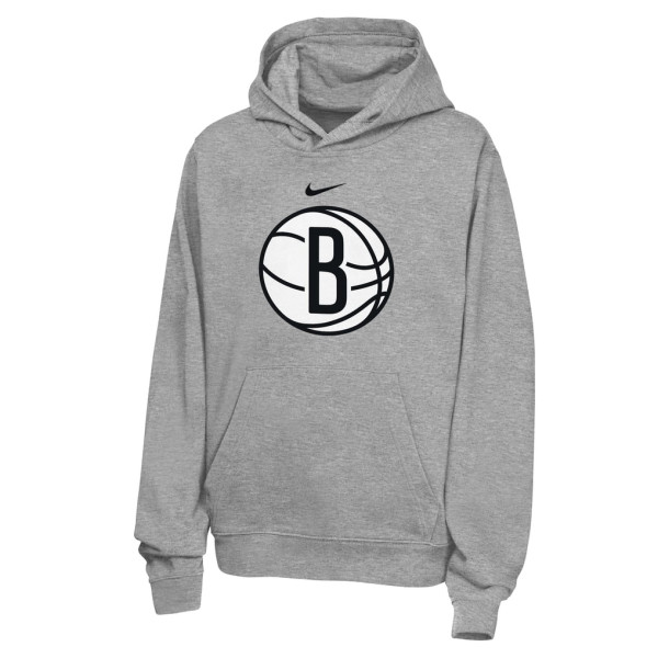 Детская толстовка Brooklyn Nets Nike Heather Gray Essential Logo Club