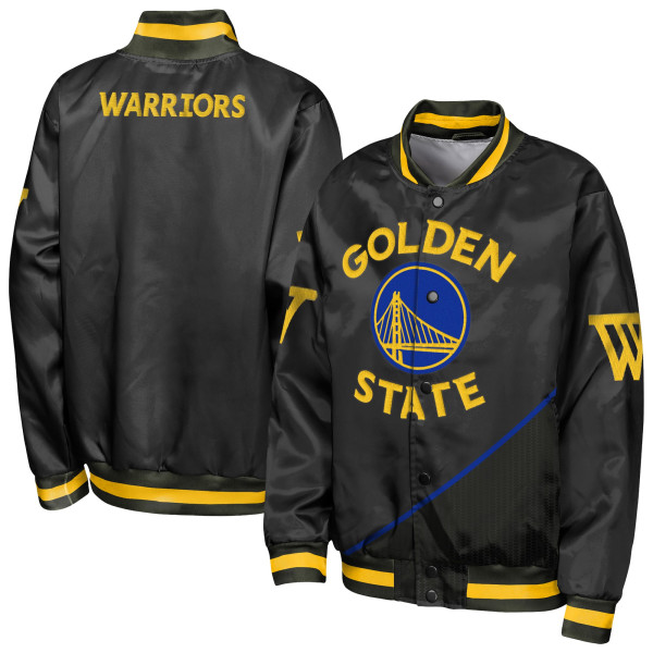 Детская куртка Golden State Warriors Outerstuff Black Statement Edition Lightweight Satin