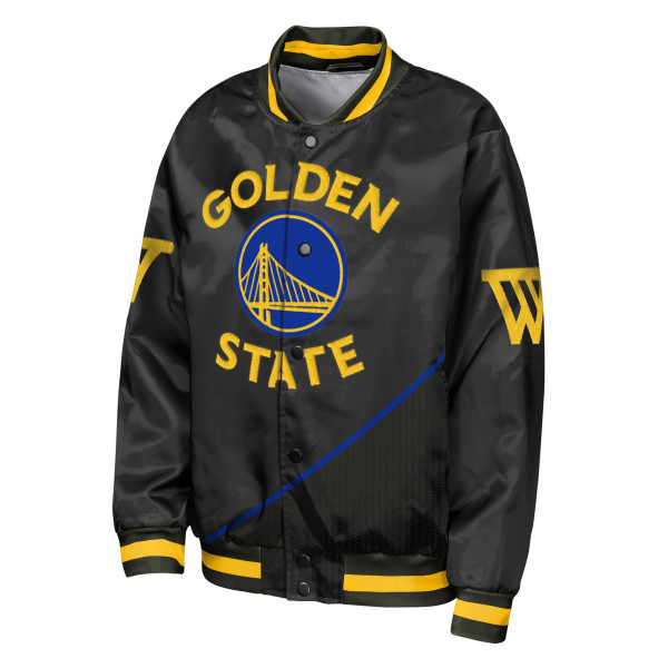 Детская куртка Golden State Warriors Outerstuff Black Statement Edition Lightweight Satin