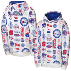 Детская толстовка Philadelphia 76ers Outerstuff White 3-and-D Allover