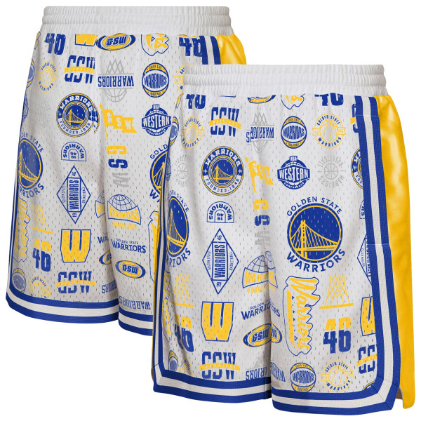 Детская Golden State Warriors Outerstuff White Ball Hog Dazzle Basketball Short