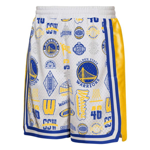 Детская Golden State Warriors Outerstuff White Ball Hog Dazzle Basketball Short