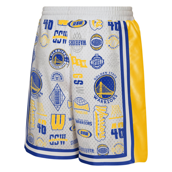Детская Golden State Warriors Outerstuff White Ball Hog Dazzle Basketball Short