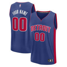 Detroit Pistons Fanatics Blue Fastbreak Custom Jersey - Icon Edition