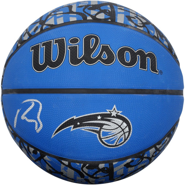 Мяч с автографом Paolo Banchero Orlando Magic Fanatics Authentic Wilson Graffiti