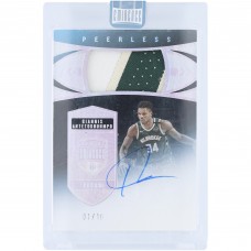 Giannis Antetokounmpo Milwaukee Bucks Autographed 2019-20 Panini Eminence Tri-Color Game-Used Relic #PP-GAN #1/10 Card
