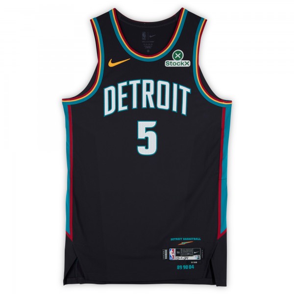 Ron Holland II Detroit Pistons Fanatics Authentic Game-Used #5 Black Nike City Edition Jersey vs. Atlanta Hawks on December 1, 2025 - Size 50+4