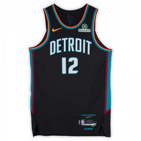 Tobias Harris Detroit Pistons Fanatics Authentic Game-Used #12 Black Nike City Edition Jersey vs. Atlanta Hawks on December 1, 2025 - Size 50+4