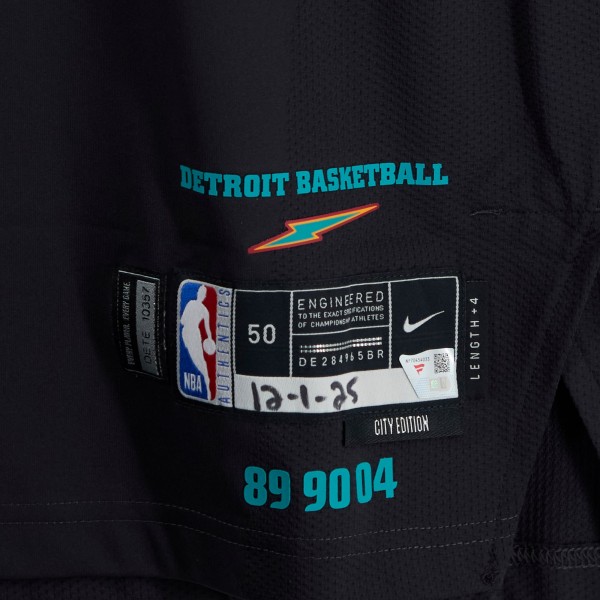 Tobias Harris Detroit Pistons Fanatics Authentic Game-Used #12 Black Nike City Edition Jersey vs. Atlanta Hawks on December 1, 2025 - Size 50+4
