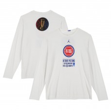 Detroit Pistons Fanatics Authentic Team-Issued White Jordan Brand NBA Cup Long Sleeve T-Shirt from the 2025-26 NBA Season - Size XL