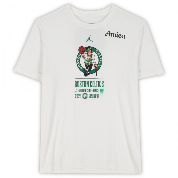 Boston Celtics Fanatics Authentic Team-Issued White Jordan Brand NBA Cup T-Shirt from the 2025-26 NBA Season - Size L