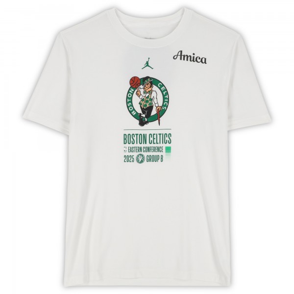 Boston Celtics Fanatics Authentic Team-Issued White Jordan Brand NBA Cup T-Shirt from the 2025-26 NBA Season - Size LT