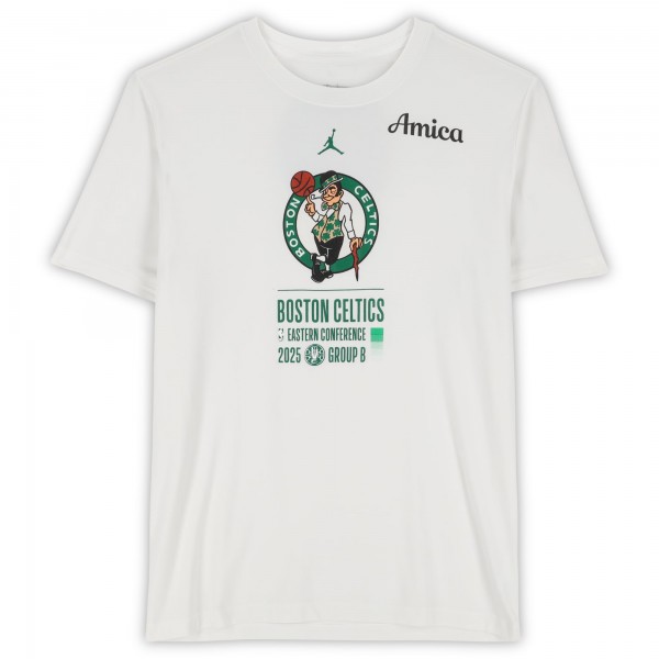 Boston Celtics Fanatics Authentic Team-Issued White Jordan Brand NBA Cup T-Shirt from the 2025-26 NBA Season - Size XL