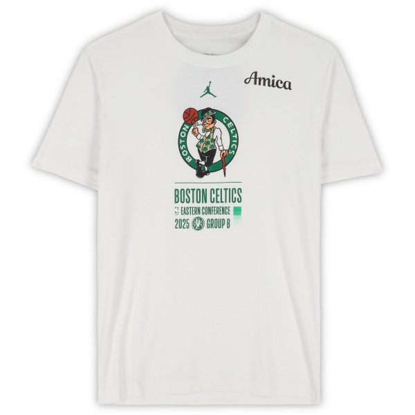 Boston Celtics Fanatics Authentic Team-Issued White Jordan Brand NBA Cup T-Shirt from the 2025-26 NBA Season - Size XLT