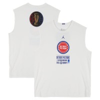 Detroit Pistons Fanatics Authentic Team-Issued White Jordan Brand NBA Cup Sleeveless Shirt from the 2025-26 NBA Season - Size XL