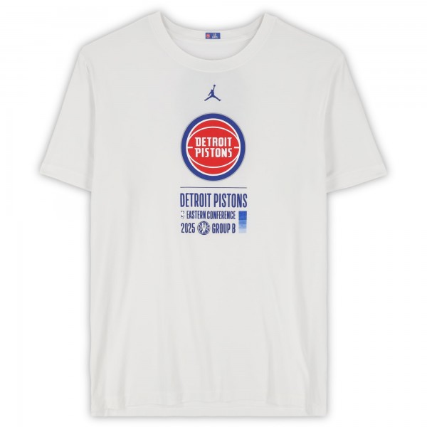 Detroit Pistons Fanatics Authentic Team-Issued White Jordan Brand NBA Cup T-Shirt from the 2025-26 NBA Season - Size XL