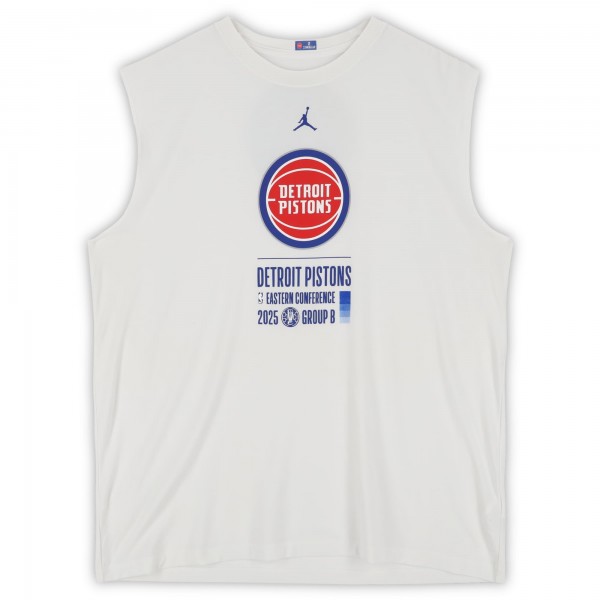 Cade Cunningham Detroit Pistons Fanatics Authentic Player-Worn White Jordan Brand NBA Cup Sleeveless Shirt from the 2025-26 NBA Season - Size XL