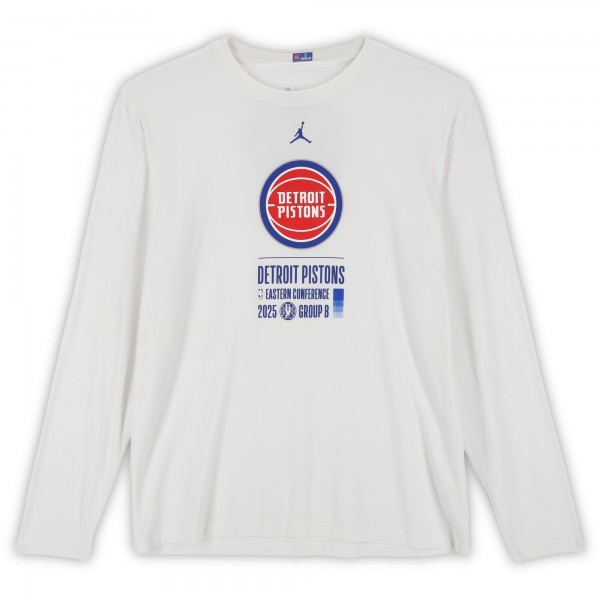 Cade Cunningham Detroit Pistons Fanatics Authentic Player-Worn White Jordan Brand NBA Cup Long Sleeve T-Shirt from the 2025-26 NBA Season - Size XL