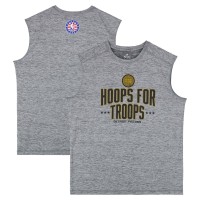 Detroit Pistons Fanatics Authentic Team-Issued Gray Hoops For Troops Sleeveless Shirt from the 2025-26 NBA Season - Size XL