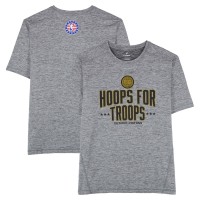 Detroit Pistons Fanatics Authentic Team-Issued Gray Hoops For Troops T-Shirt from the 2025-26 NBA Season - Size XL