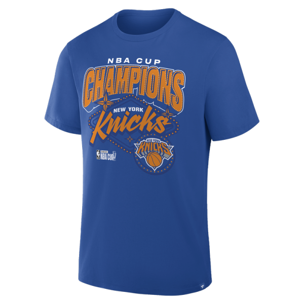 New York Knicks Blue 2025 NBA Cup Champions Legacy T-Shirt