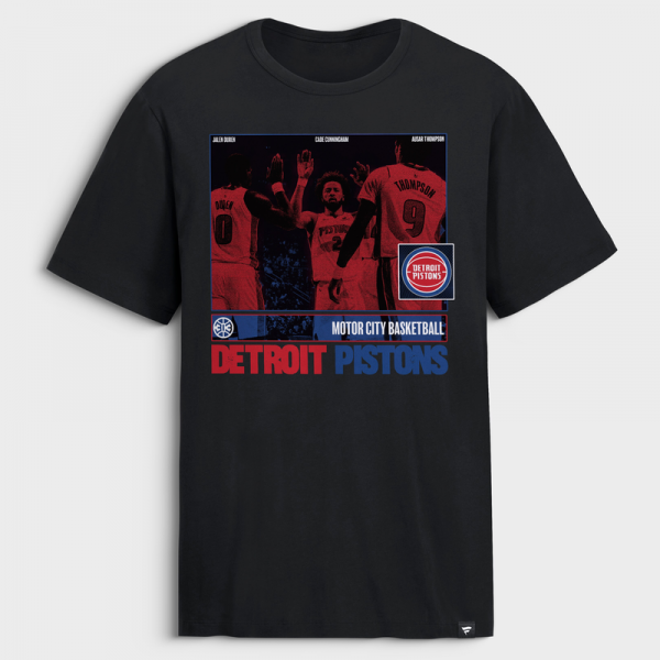 Detroit Pistons Ausar Thompson, Jalen Duren & Cade Cunningham Black Nasty Boys T-Shirt
