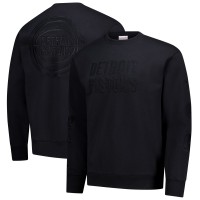 Detroit Pistons Mitchell & Ness Black Phantom Fleece Sweatshirt