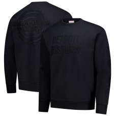Detroit Pistons Mitchell & Ness Black Phantom Fleece Sweatshirt
