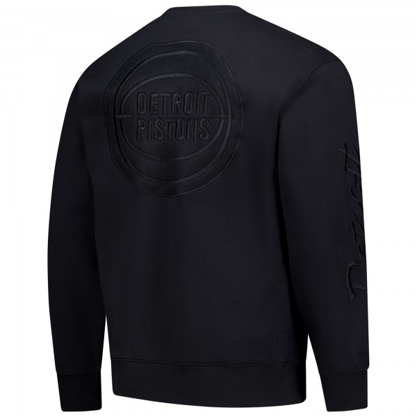 Detroit Pistons Mitchell & Ness Black Phantom Fleece Sweatshirt
