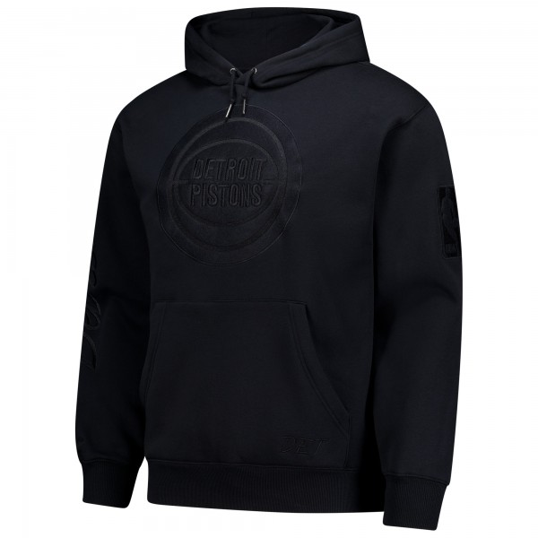 Detroit Pistons Mitchell & Ness Black Phantom Fleece Hoodie
