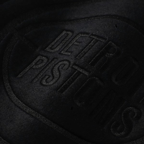 Detroit Pistons Mitchell & Ness Black Phantom Fleece Hoodie