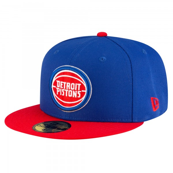 Бейсболка Detroit Pistons New Era Blue Two-Tone 59FIFTY